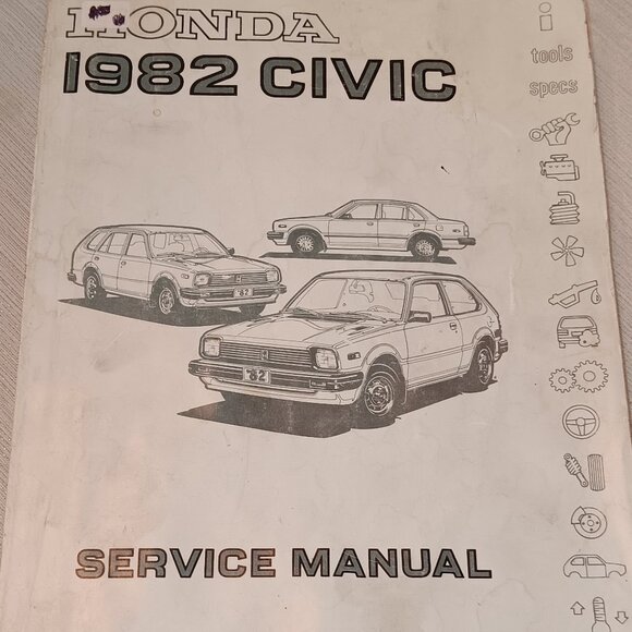 Vintage 1982 Honda Civic Shop Service Repair Manual Paperback book Japan - Picture 1 of 7